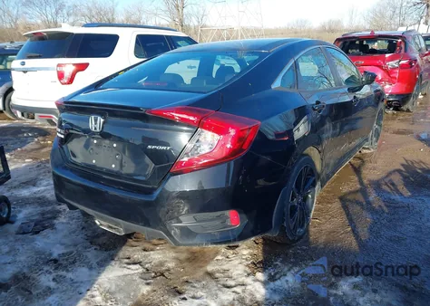 2020 Honda Civic Sport из США, поврежденный, VIN 19XFC2F83LE029790